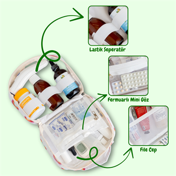 Seyahat / İlaç Çantası Çizgili 