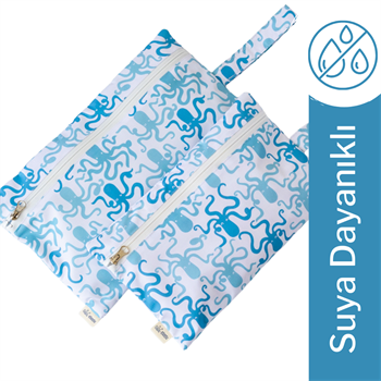 Temiz & Islak/Kirli 2li Çanta Seti Ahtapot