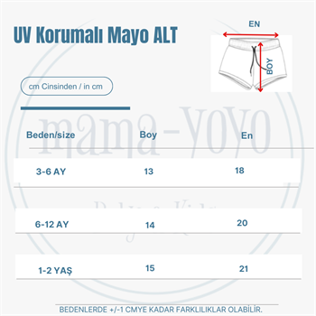 UV Korumalı Mayo TEK Alt - SURF