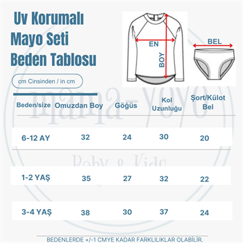 UV Korumalı Uzun Kollu Mayo Seti // Octo-Love