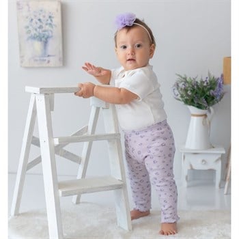 Waffle Tight - Printed Lilac Leopard