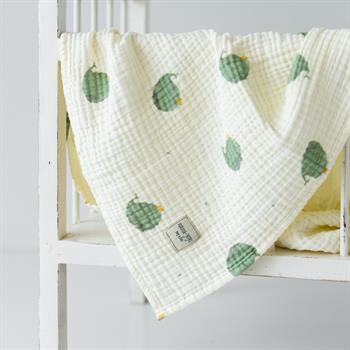Organic Baby Blanket // 4 Layer Crinkle Muslin- Whaley