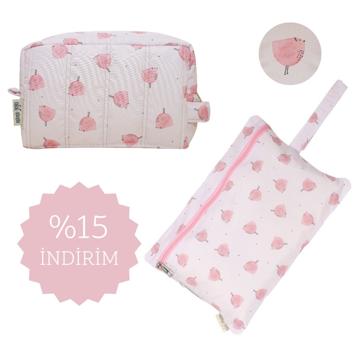  Advantageous Set- Organizer Mom-Baby Bag & Water-proof Dirty/Wet Bag- Big Bird