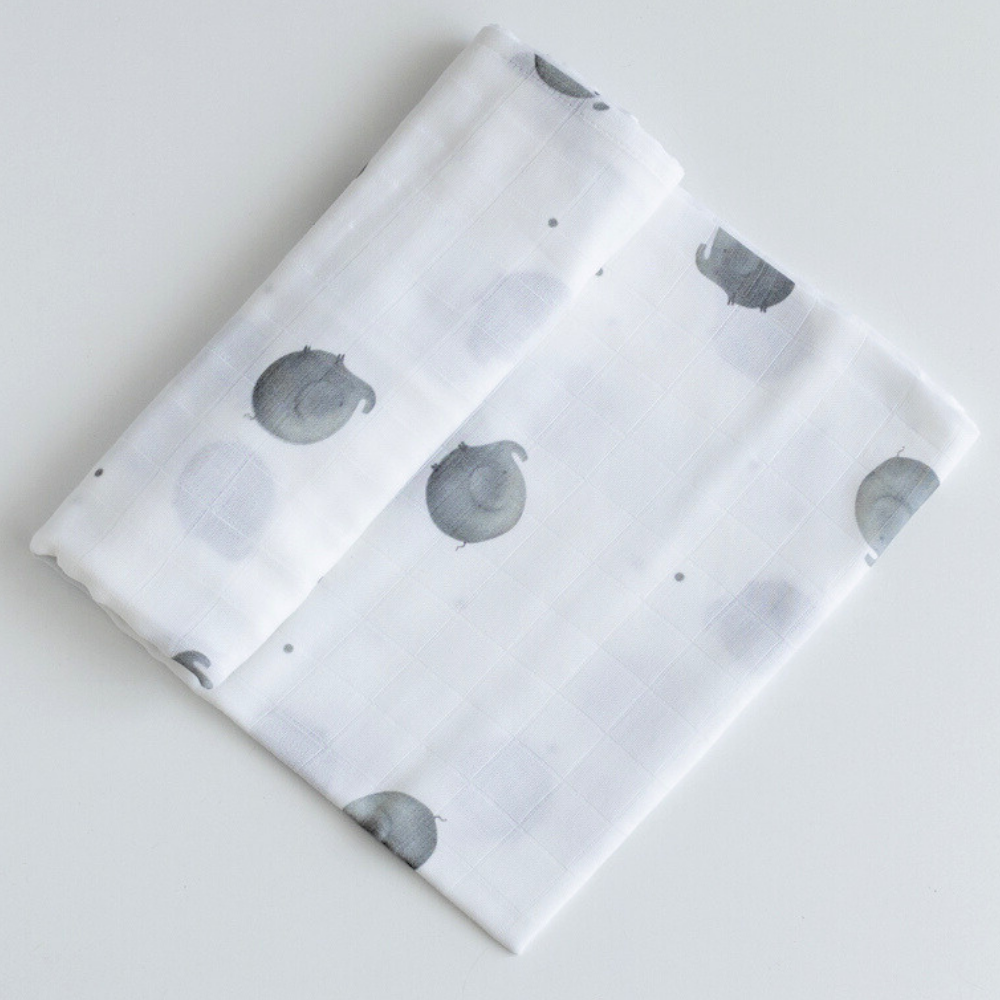 Multi Purpose Organic Muslin Throws  100% Organic Cotton- Elephantine