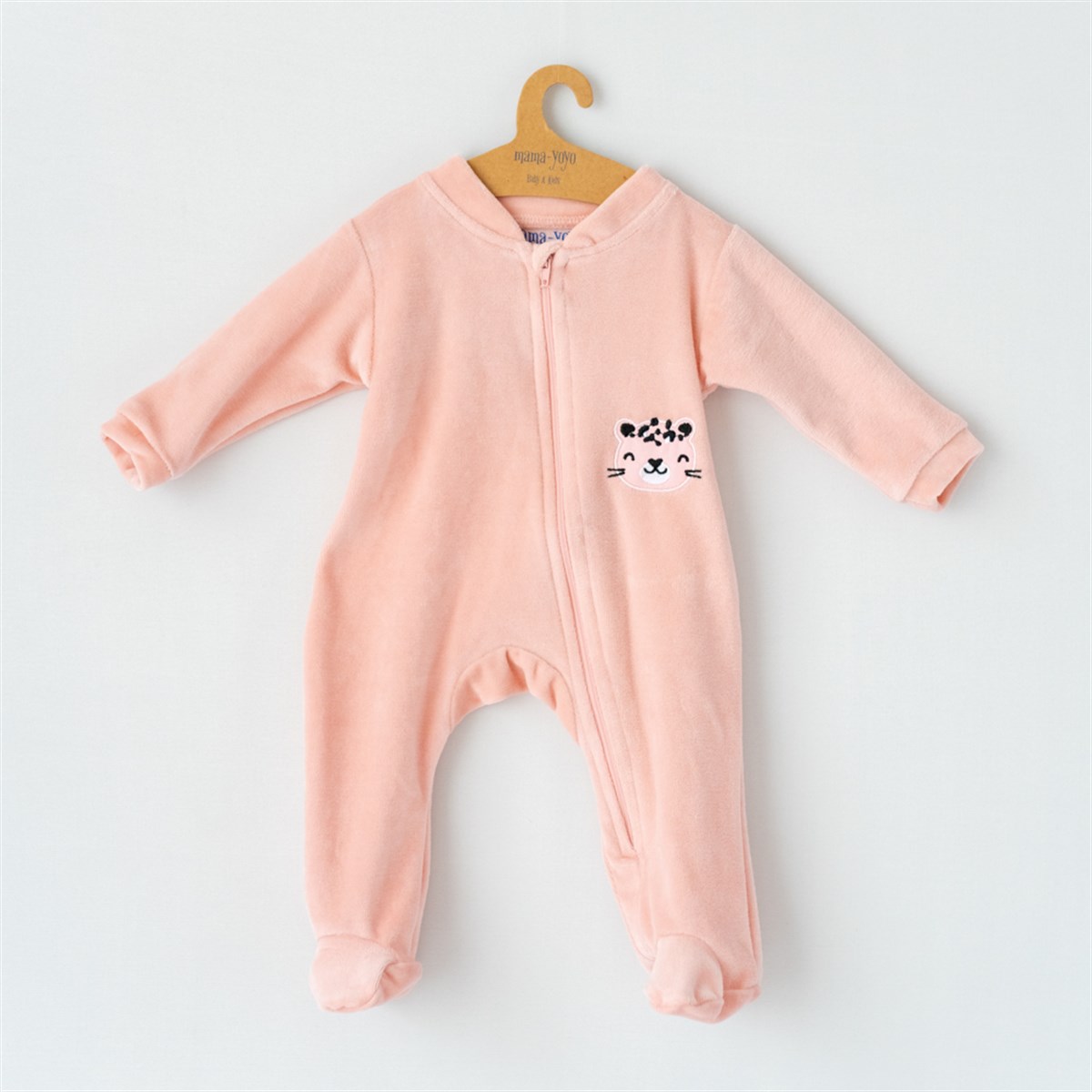 Kadife Uyku Tulumu Pembe - Baby Leopar Pink