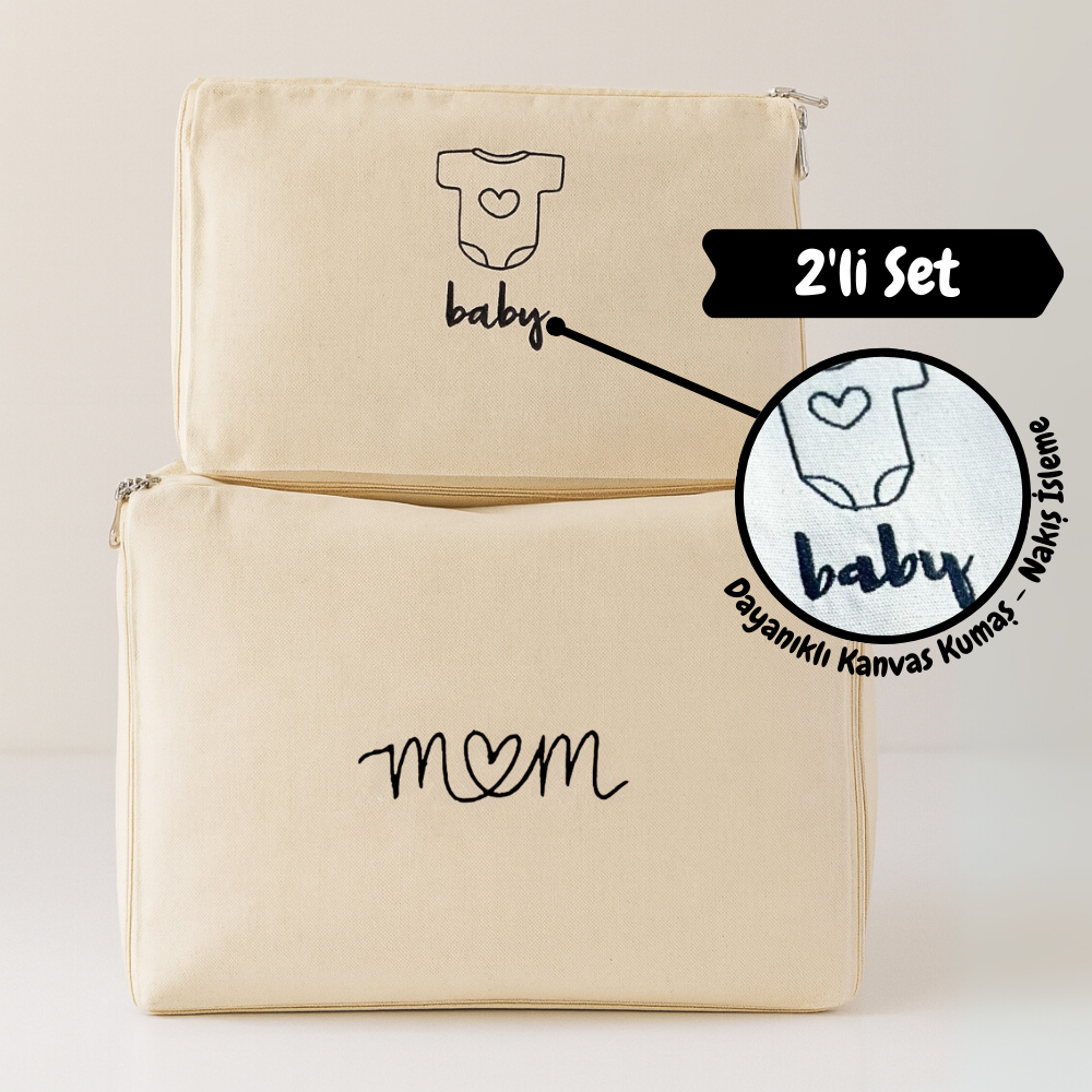 Mum&Baby İkili Valiz İçi Düzenleyici / Organizer Hurç Seti 