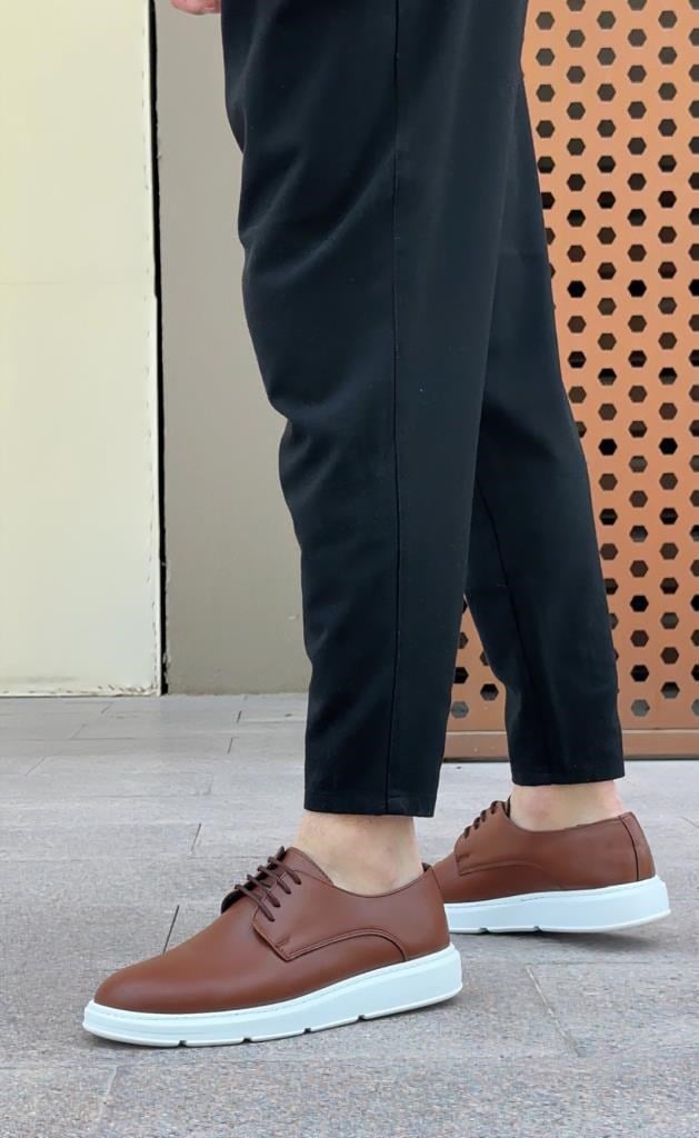 BA0003 Bağcıklı Klasik Taba Beyaz Kalın Taban Casual Erkek AyakkabıBA0003 Bağcıklı Klasik Taba Beyaz Kalın Taban Casual Erkek Ayakkabı