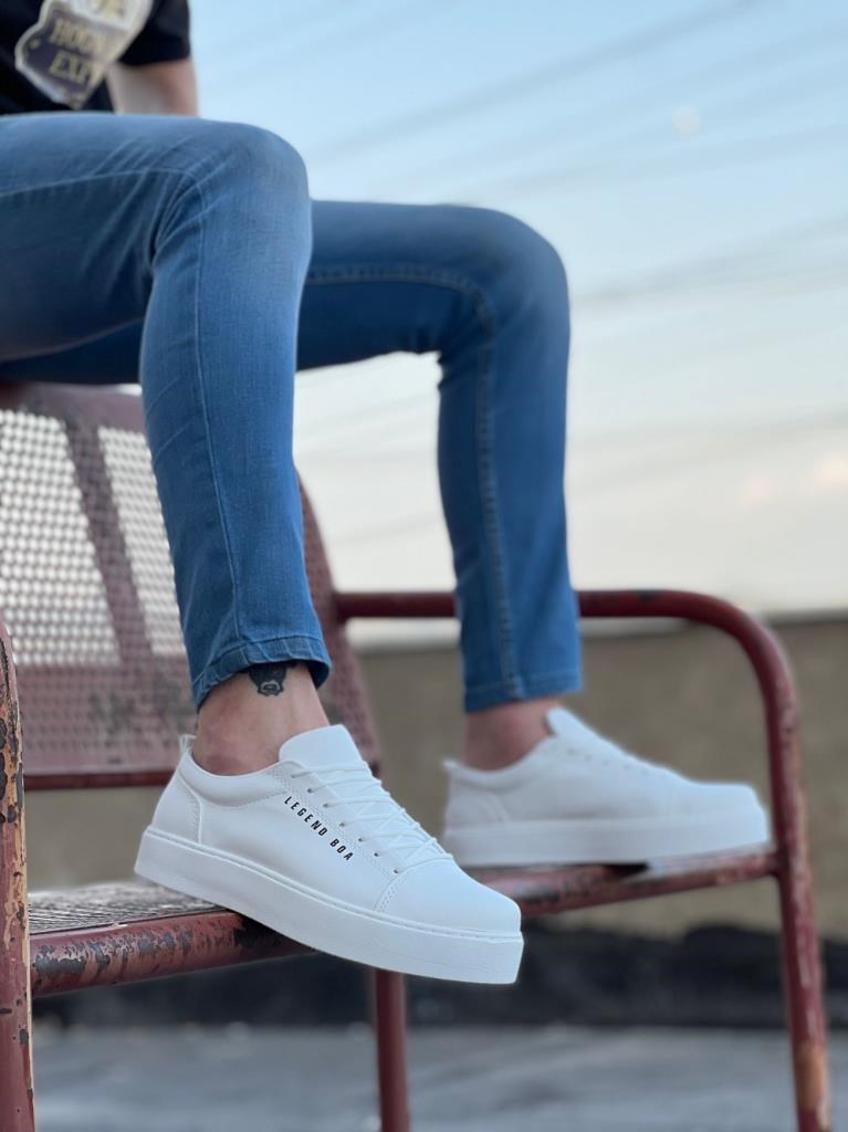 BA0104 Bağcıklı Beyaz Cilt Deri Spor Klasik Erkek AyakkabıBA0104 Bağcıklı Beyaz Cilt Deri Spor Klasik Erkek Ayakkabı