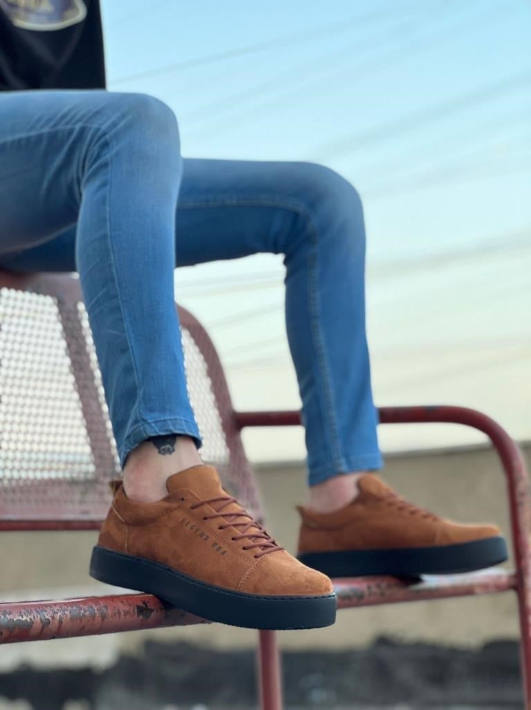 BA0104 Bağcıklı Taba Süet Siyah Taban Spor Klasik Erkek AyakkabıBA0104 Bağcıklı Taba Süet Siyah Taban Spor Klasik Erkek Ayakkabı