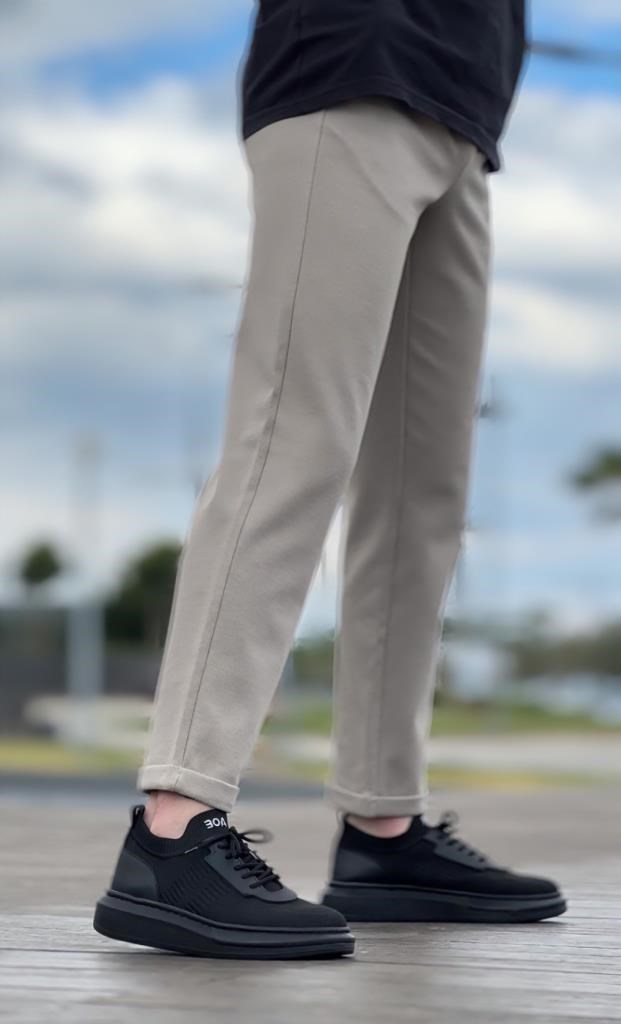 BA0812 Özel Örme Triko Tarz Siyah Renk Siyah Taban Spor AyakkabıBA0812 Özel Örme Triko Tarz Siyah Renk Siyah Taban Spor Ayakkabı