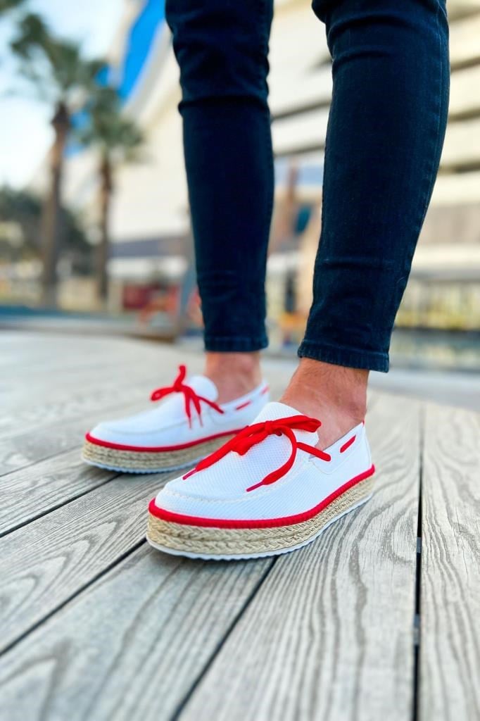CH311 Espadril Erkek Ayakkabı BEYAZ/KIRMIZICH311 Espadril Erkek Ayakkabı BEYAZ/KIRMIZI