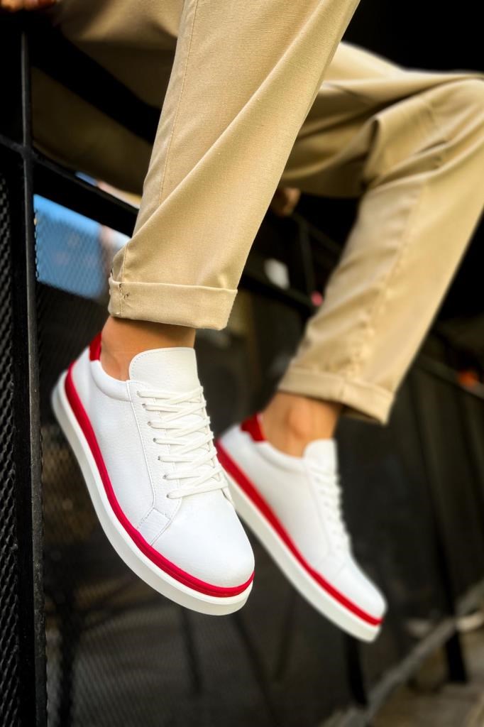 CH979 Santoni GBT Spor Erkek Ayakkabı BEYAZ/KIRMIZICH979 Santoni GBT Spor Erkek Ayakkabı BEYAZ/KIRMIZI