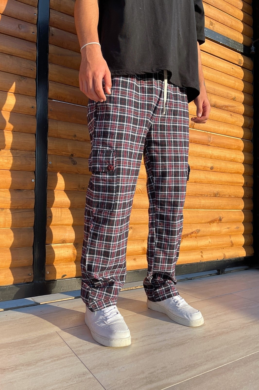 Çizgi Desenli Pijama Eşofman AltıÇizgi Desenli Pijama Eşofman Altı
