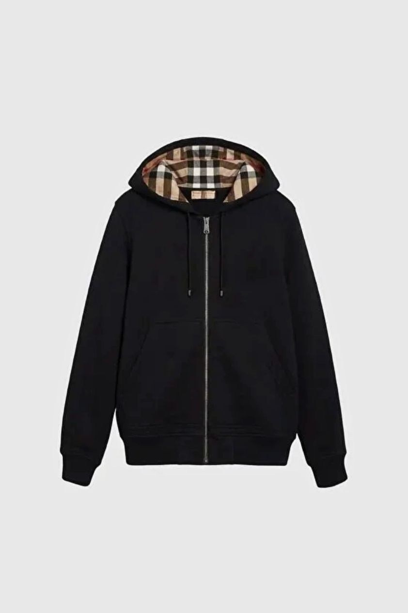 Drip Ekose Desenli Oversize Zip Hoodie Ceket