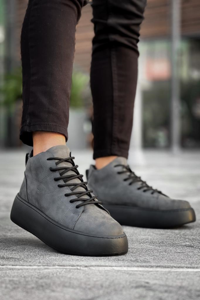 LE10 Bağcıklı Erkek Yüksek Siyah Taban Antrasit Spor BotLE10 Bağcıklı Erkek Yüksek Siyah Taban Antrasit Spor Bot