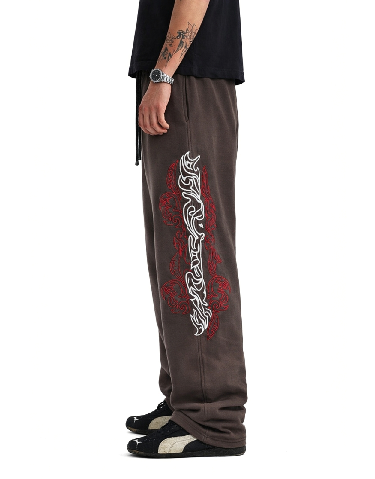 Premium Tribal Nakışlı Baggy Eşofman Altı