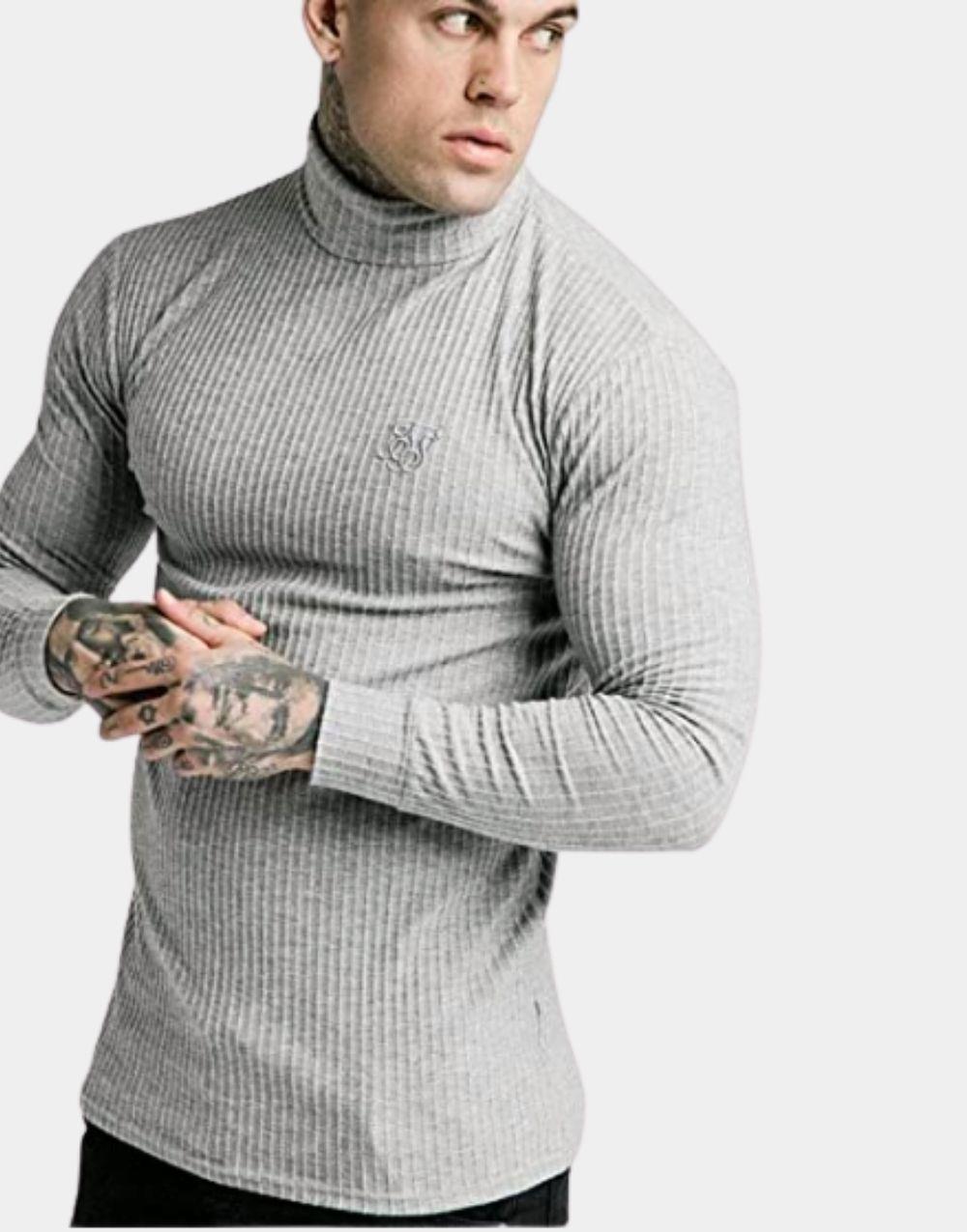 SikSilk Fırçalı Örgü Erkek Balıkçı Jumper GriSikSilk Fırçalı Örgü Erkek Balıkçı Jumper Gri