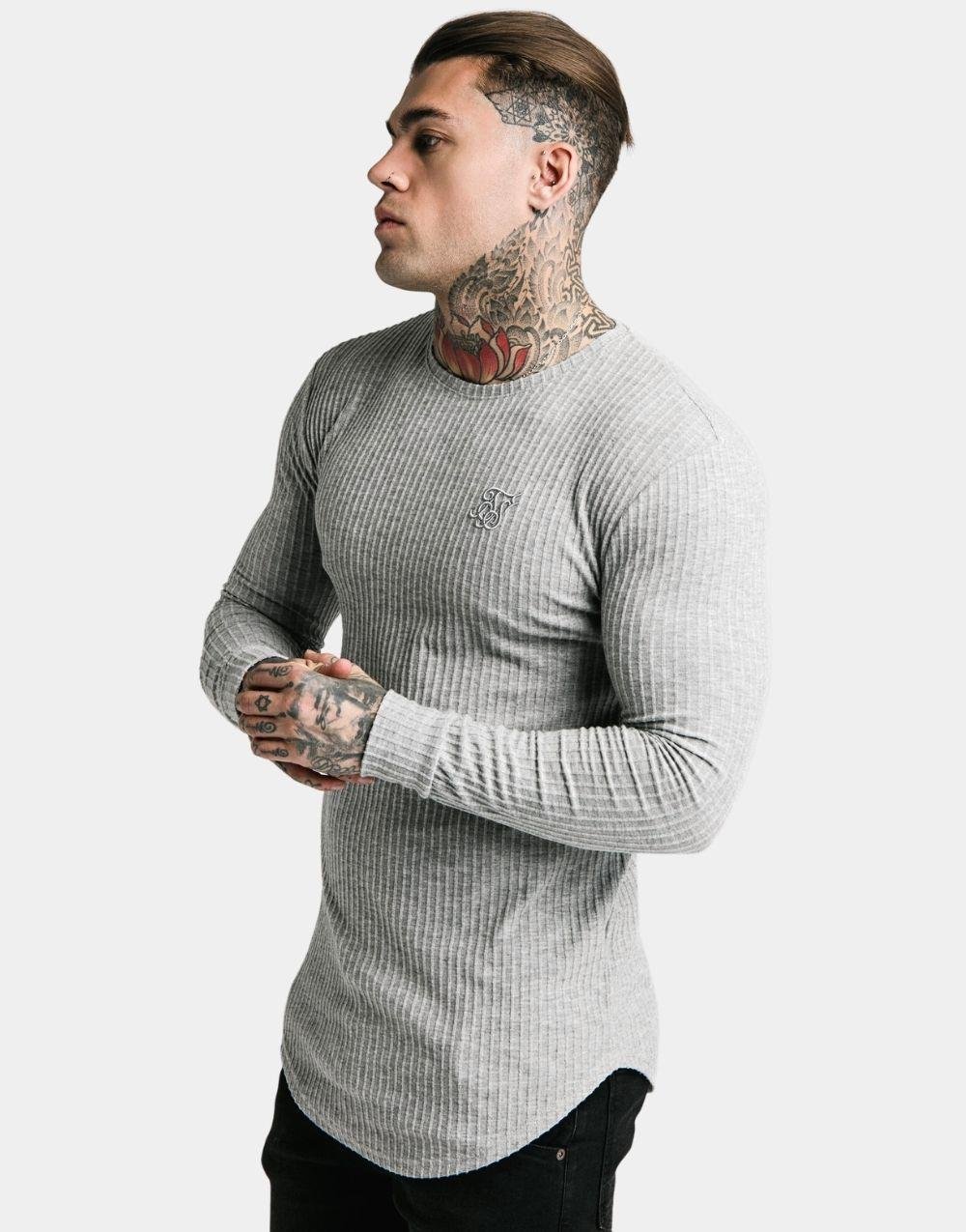 SikSilk Fırçalı Örgü Erkek Jumper GriSikSilk Fırçalı Örgü Erkek Jumper Gri