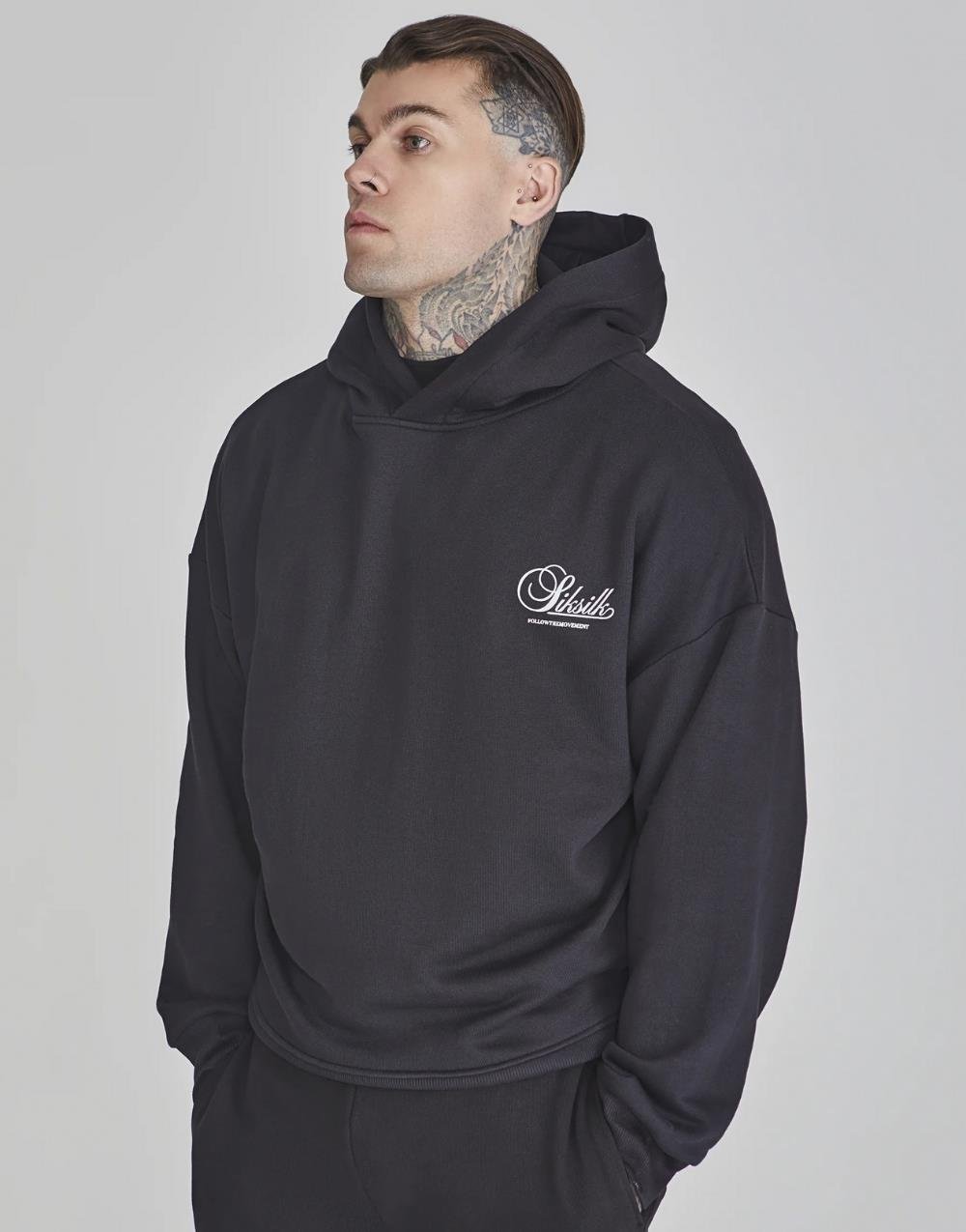 SikSilk Graphic Hoodie Smoked Erkek SweatshirtSikSilk Graphic Hoodie Smoked Erkek Sweatshirt