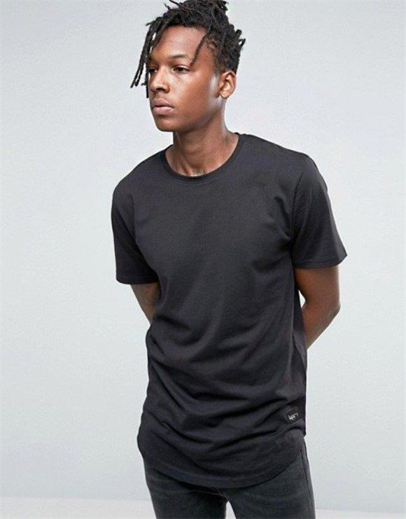 Bpm Long Line Basic Erkek Tişört SiyahBpm Long Line Basic Erkek Tişört Siyah
