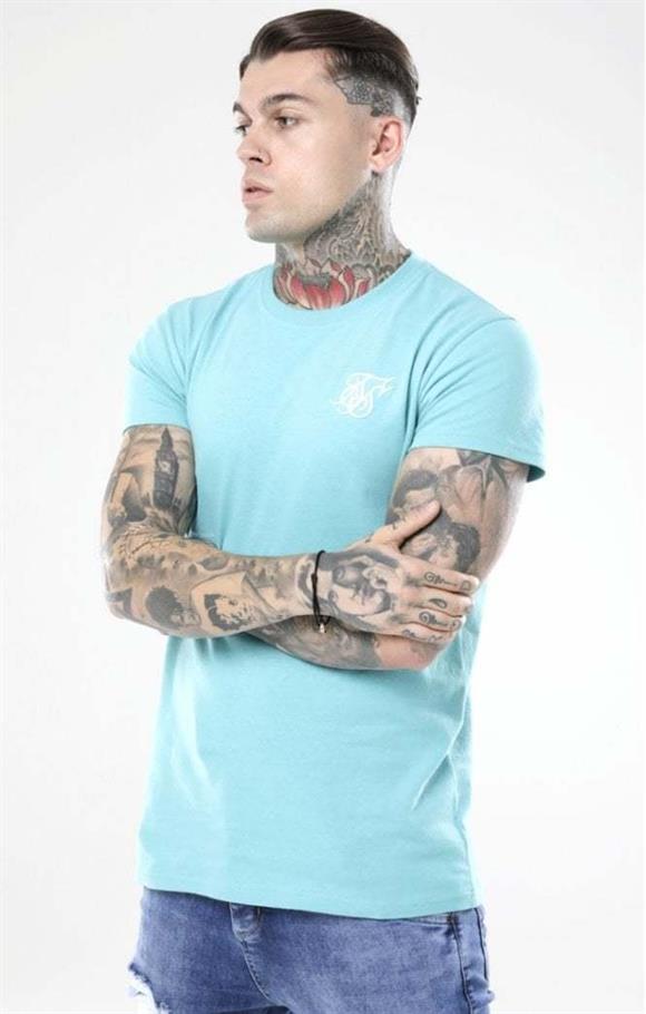 SikSilk Peached Box Tee - Aqua TealSikSilk Peached Box Tee - Aqua Teal