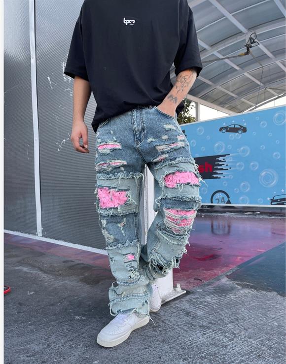 Ultra Premium Rose Art Baggy Kot Pantolon