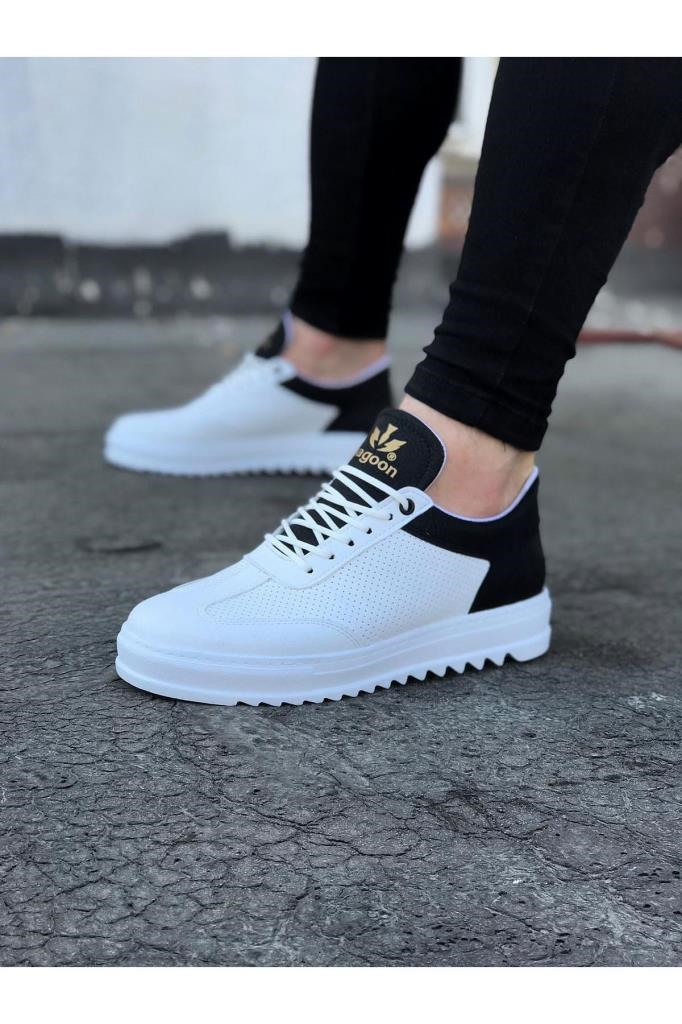  WG022 Beyaz Siyah Erkek Casual AyakkabıWagoon WG022 Beyaz Siyah Erkek Casual Ayakkabı