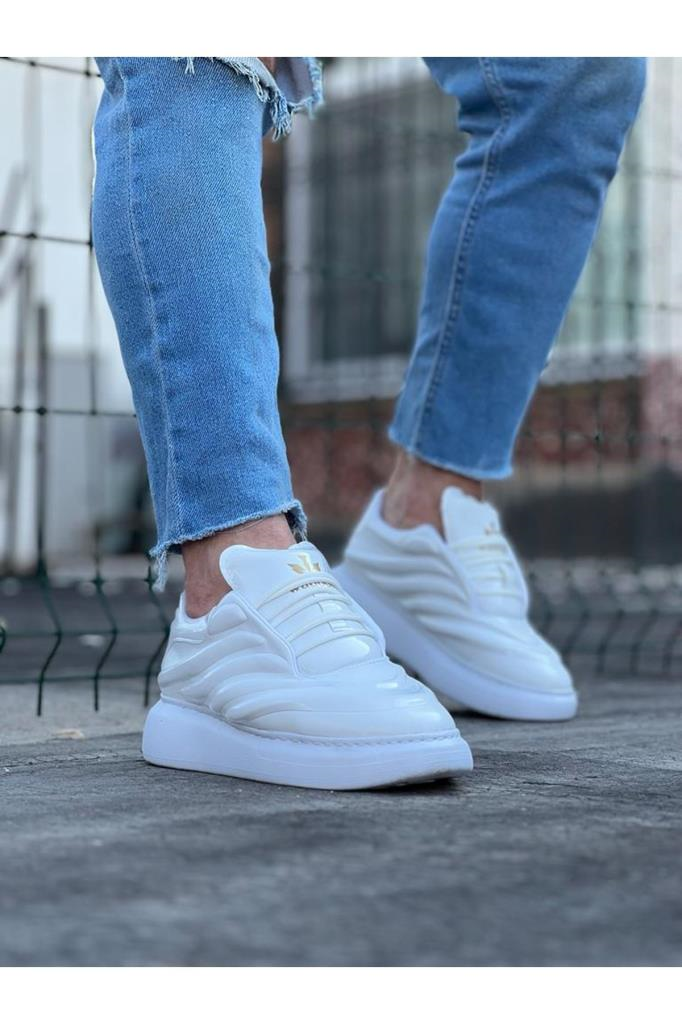  WG094 Beyaz Rugan Erkek Casual AyakkabıWagoon WG094 Beyaz Rugan Erkek Casual Ayakkabı