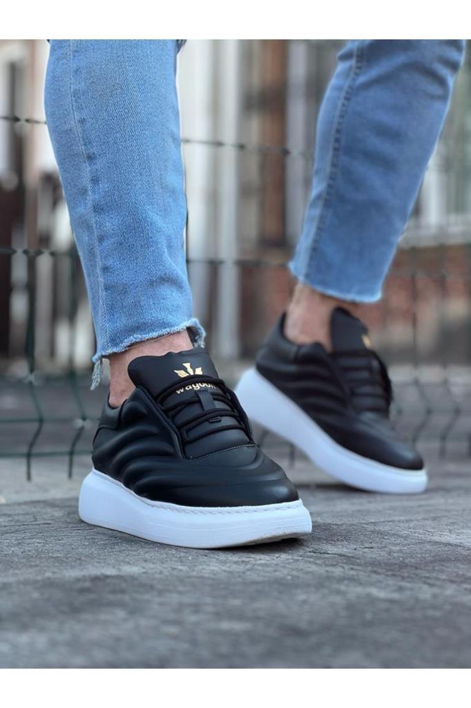  WG094 Siyah Cilt Erkek Casual AyakkabıWagoon WG094 Siyah Cilt Erkek Casual Ayakkabı