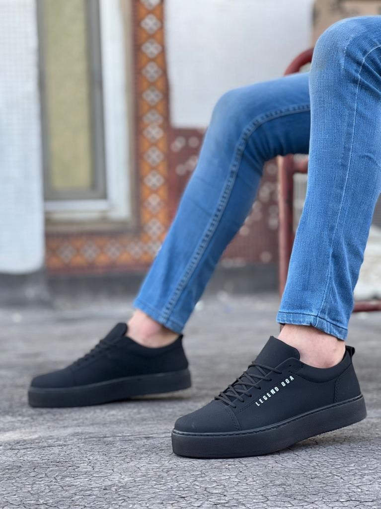 BA0104 Bağcıklı  Nubuk Siyah Spor Klasik Erkek Ayakkabı · 2