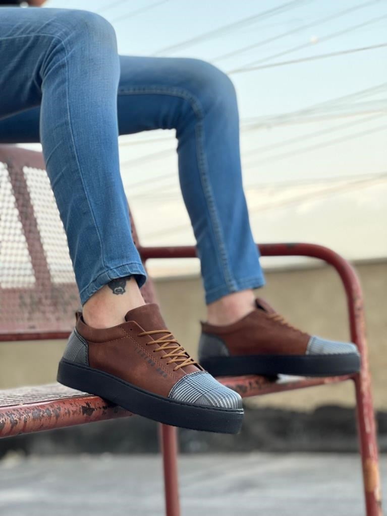 BA0104 Bağcıklı Taba Ekose Süet Siyah Taban Spor Klasik Erkek AyakkabıBA0104 Bağcıklı Taba Ekose Süet Siyah Taban Spor Klasik Erkek Ayakkabı