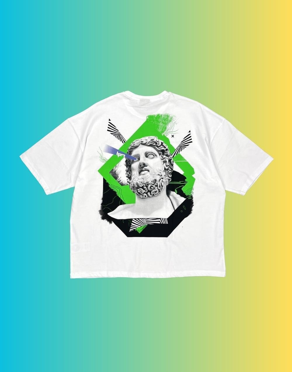 BPM Design Mythology Oversize Tişört BeyazBPM Design Mythology Oversize Tişört Beyaz