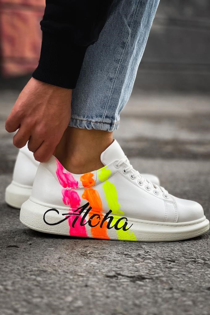 CH254 CBT Pittura Erkek Ayakkabı 501 ALOHA SARI PEMBE BEYAZ · 4