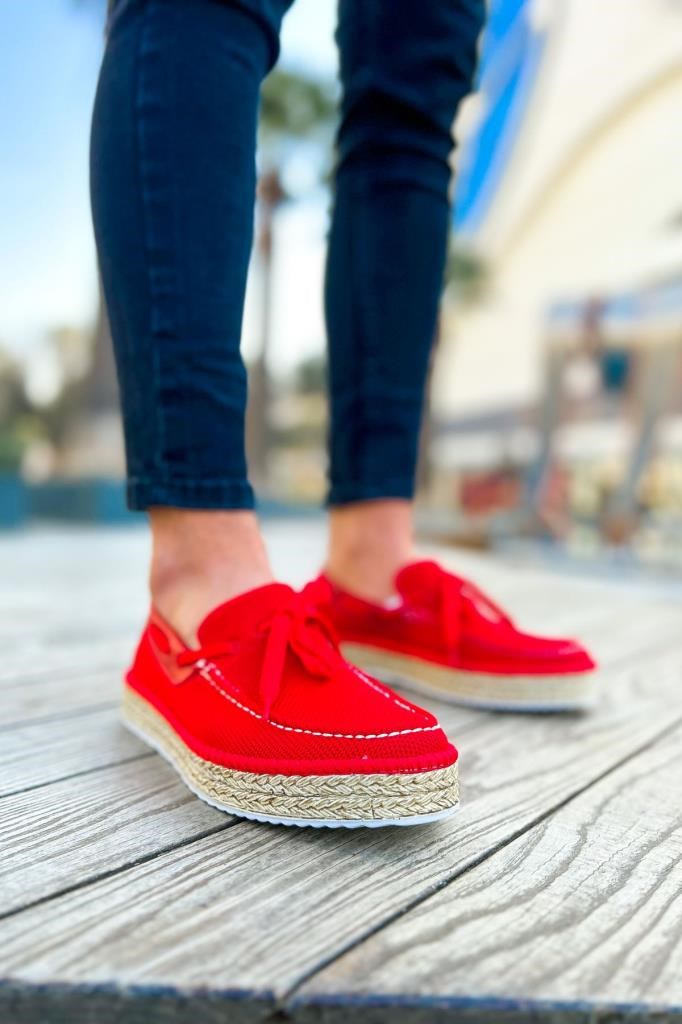 CH311 Espadril Erkek Ayakkabı KIRMIZI · 2