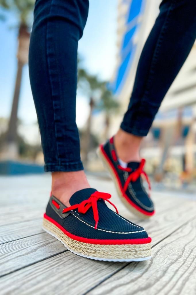 CH311 Espadril Erkek Ayakkabı SIYAH - KIRMIZI · 2