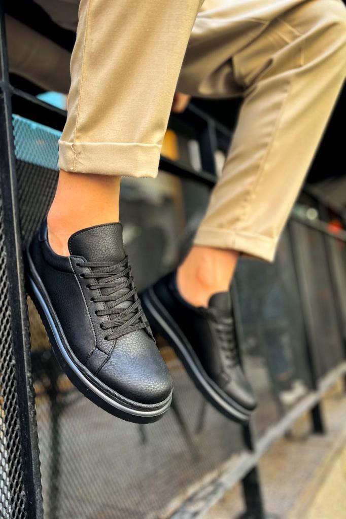 CH979 Santoni CRT Spor Erkek Ayakkabı SIYAH · 4