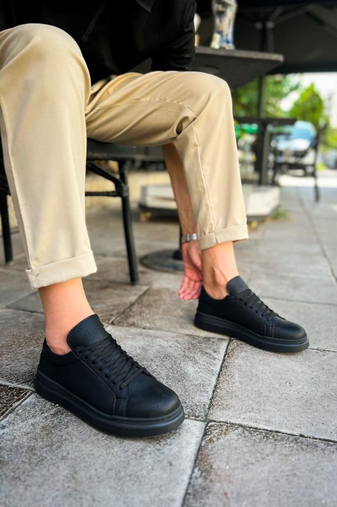 CH979 Santoni CRT Spor Erkek Ayakkabı SIYAH · 2