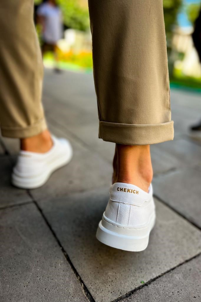 CH979 Santoni CRT Spor Erkek Ayakkabı BEYAZ · 5