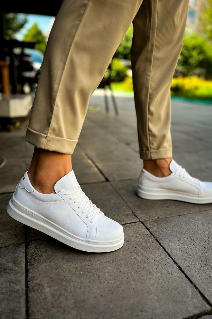 CH979 Santoni CRT Spor Erkek Ayakkabı BEYAZ · 4