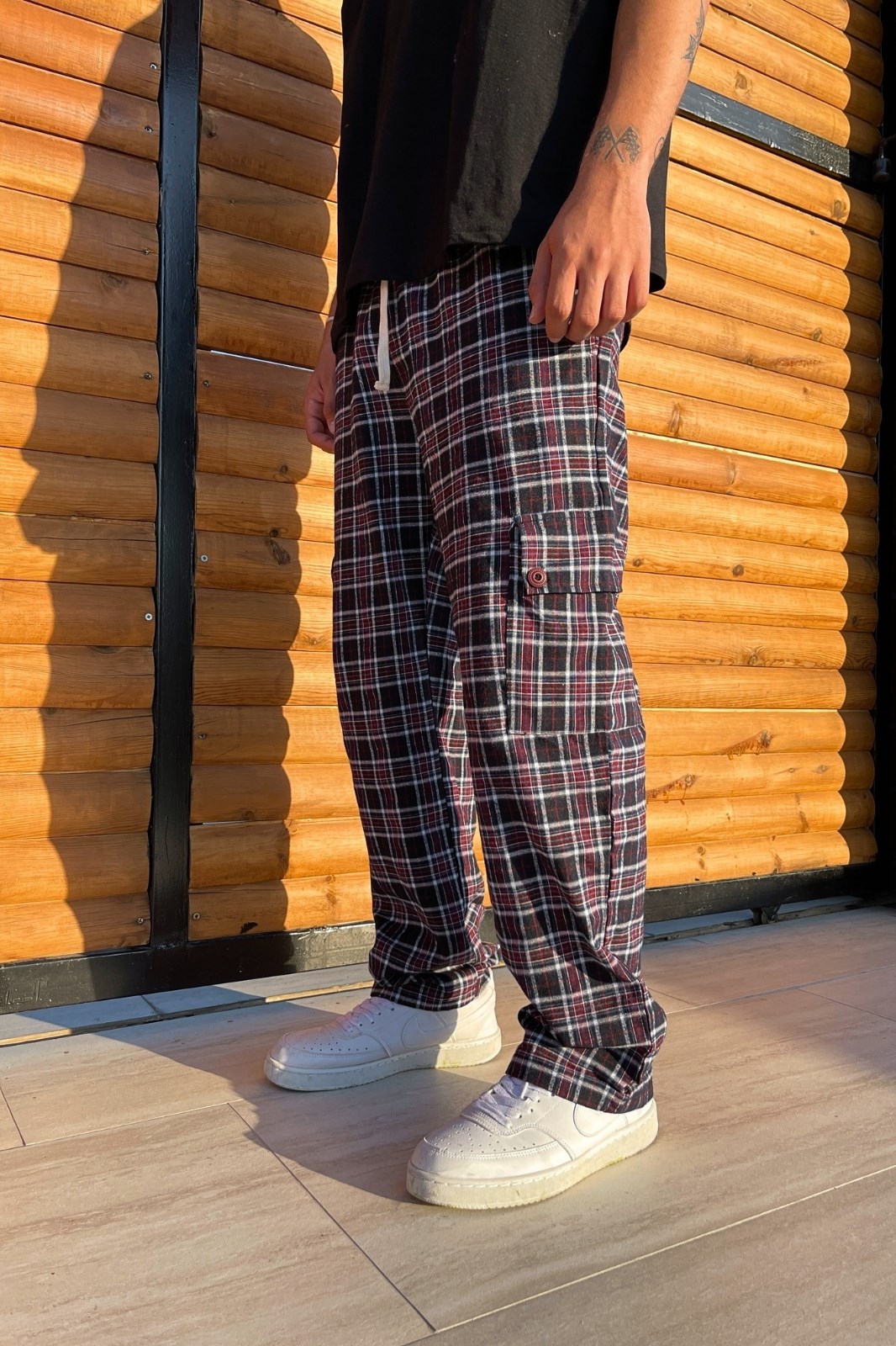 Çizgi Desenli Pijama Eşofman Altı · 2