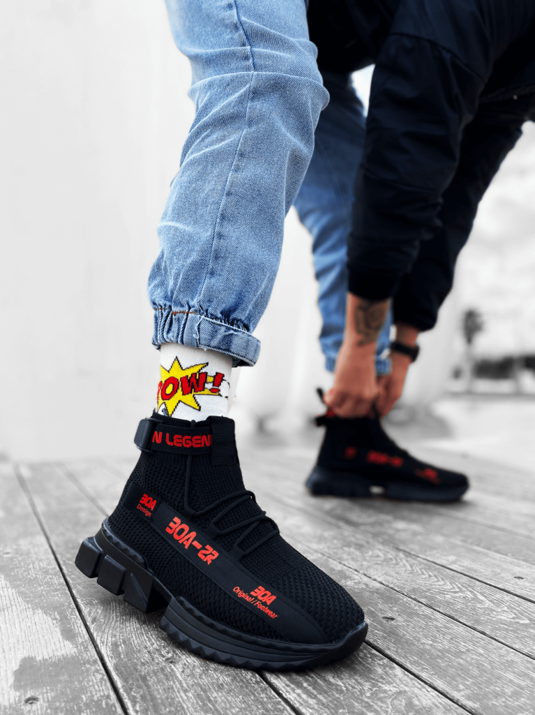 Erkek Zr-x700 Tarz Siyah Kırmızı Renk Spor AyakkabıErkek Zr-x700 Tarz Siyah Kırmızı Renk Spor Ayakkabı