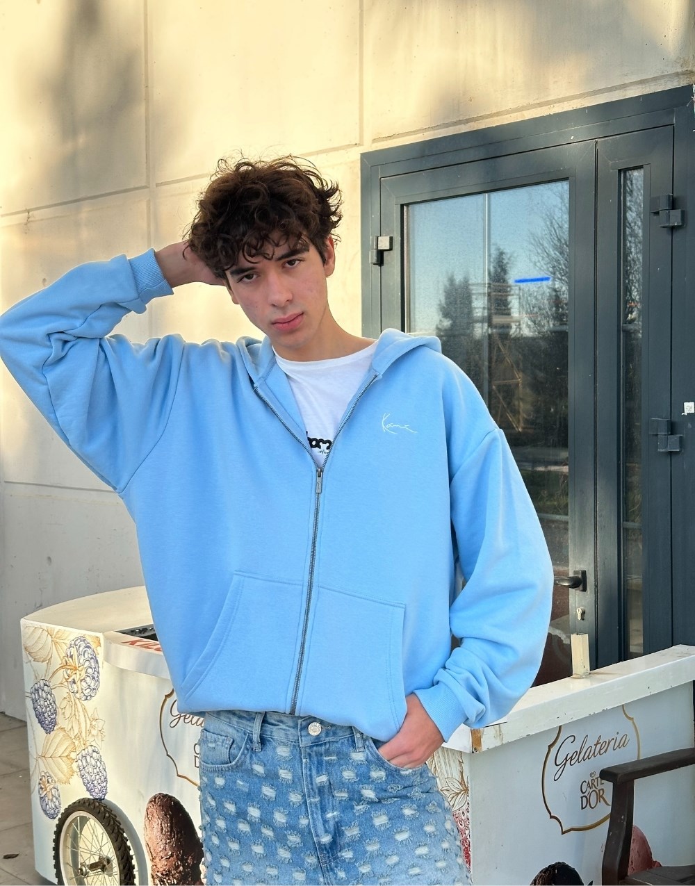 Karl Kani Oversize Zip Erkek Sweatshirt Hoodie · 4