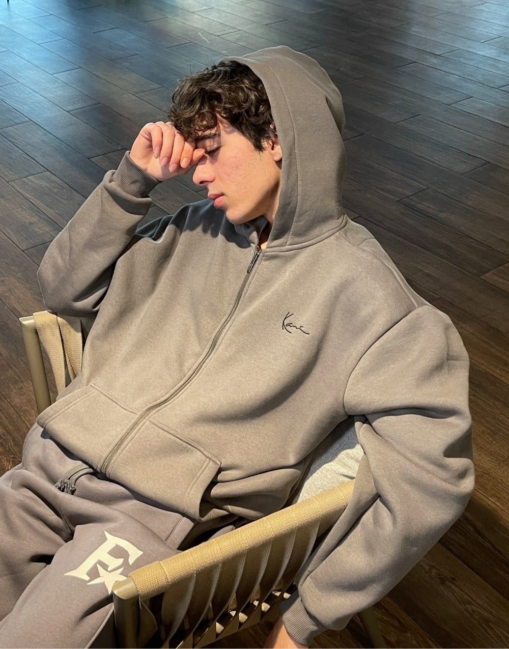 Karl Kani Oversize Zip Sweatshirt Hoodie