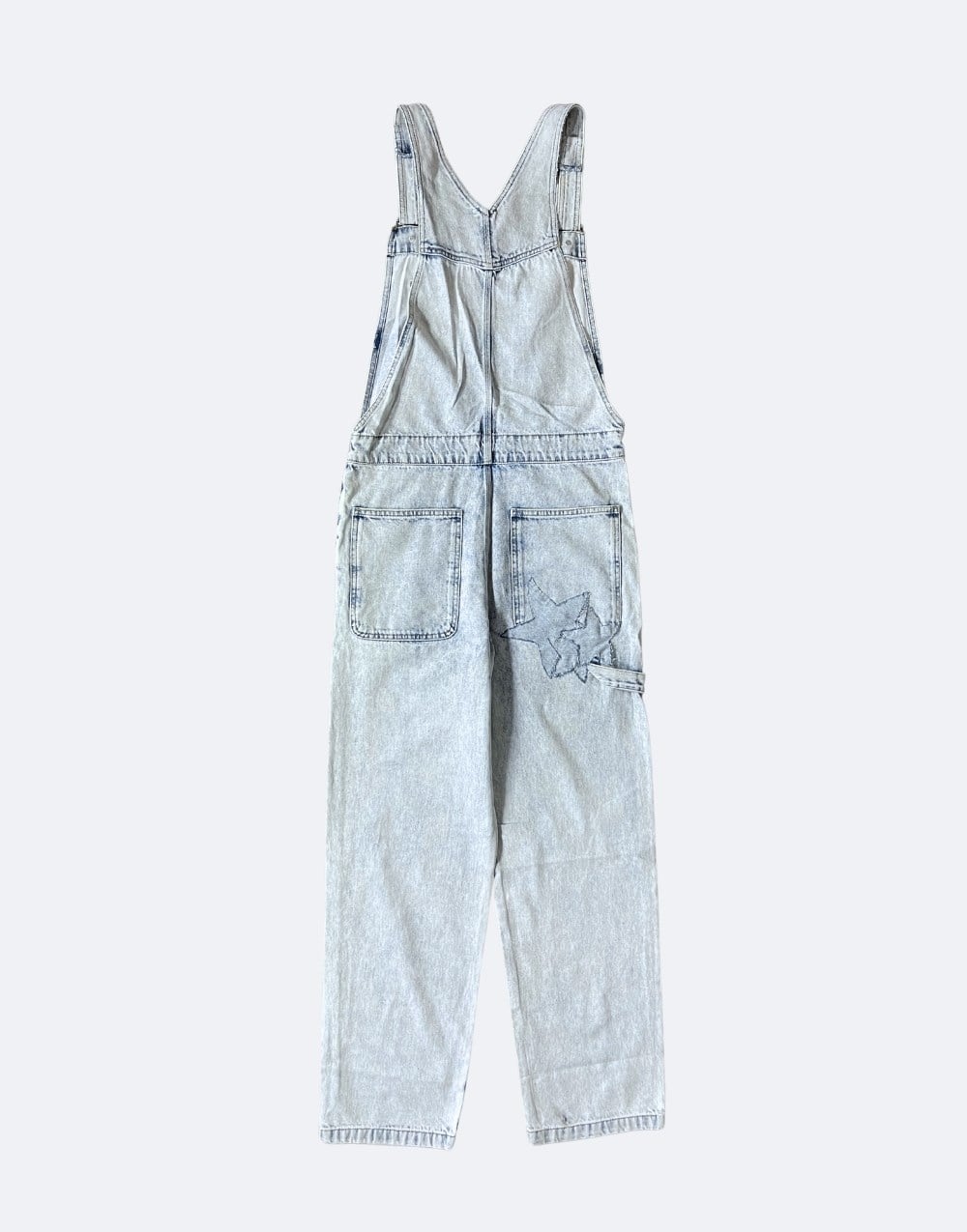 Kot Tulum Mavi Starry Patch Unisex Baggy Salopet · 2