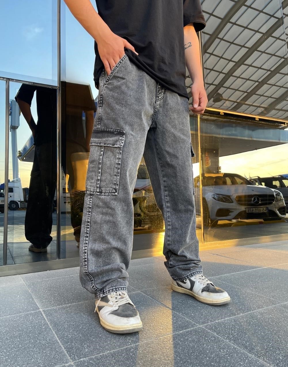 Premium Baggy Kargo Pantolon Antrasit · 4