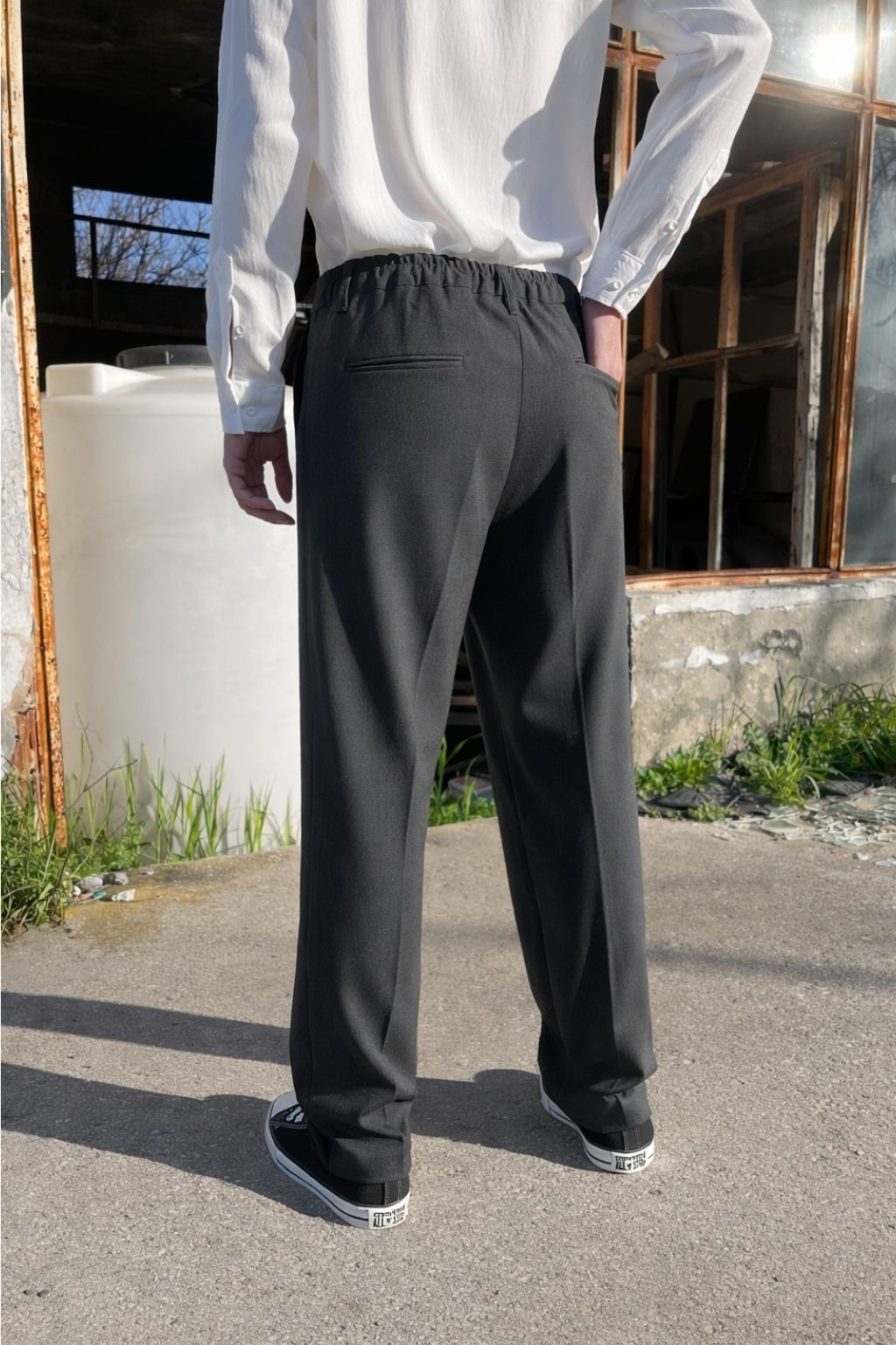 Premium Baggy Kumaş Pantolon Antrasit · 3