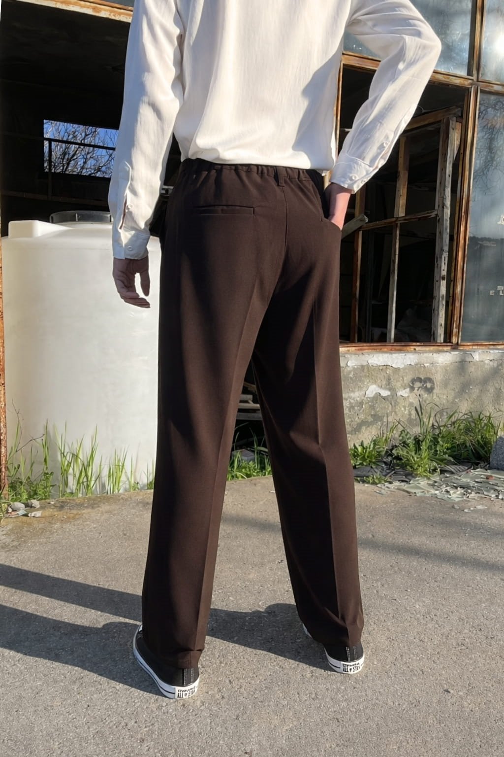 Premium Baggy Kumaş Pantolon Kahve · 7