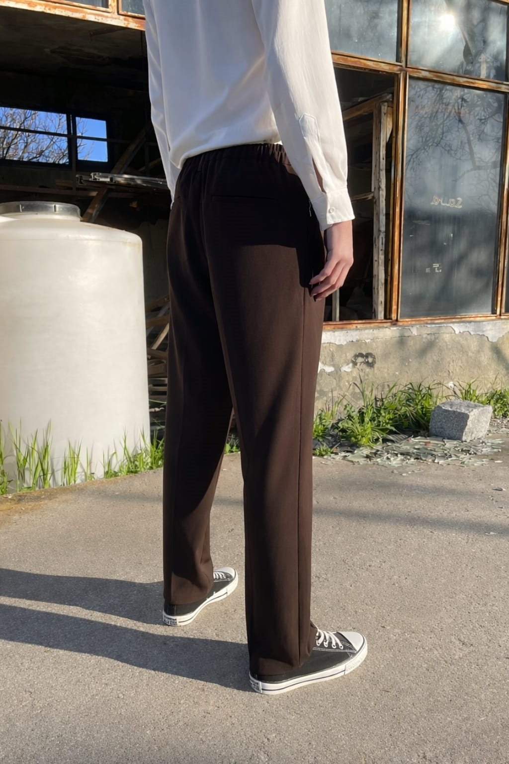 Premium Baggy Kumaş Pantolon Kahve · 6