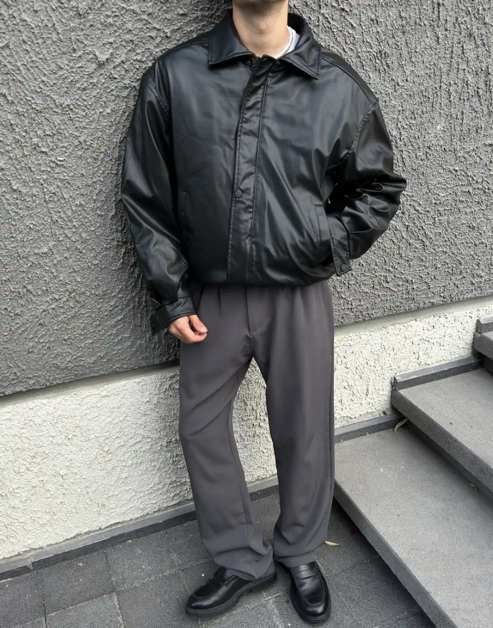 Premium Oversize Vintage Deri Ceket · 2