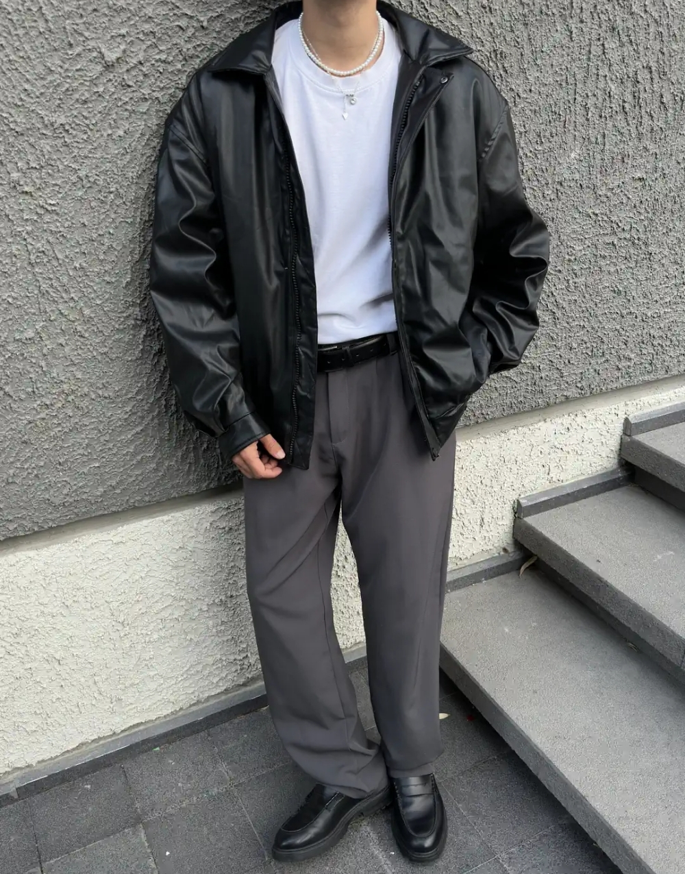 Premium Oversize Vintage Deri Ceket · 3